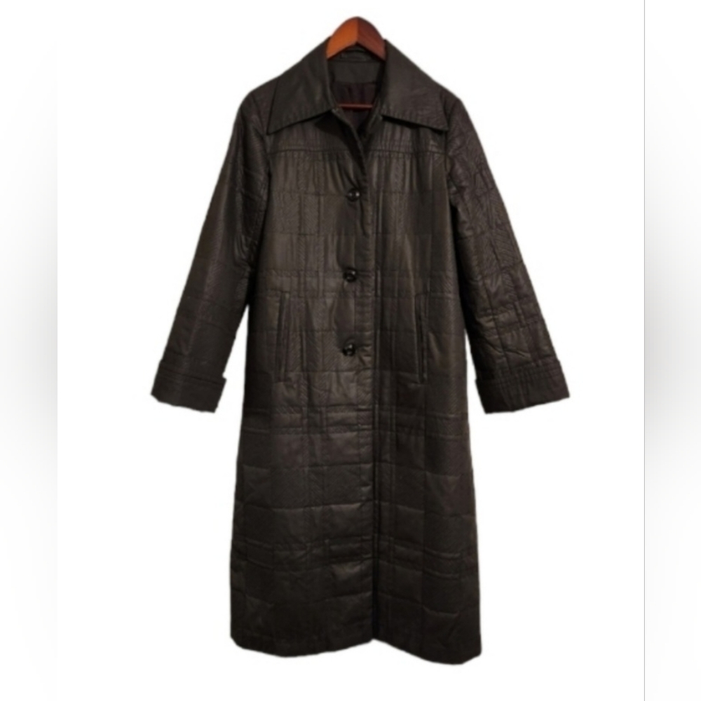 Vintage Holt Renfrew Black Long Trench Coat